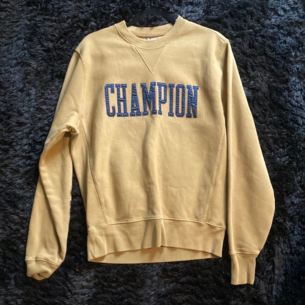 Champion Crewneck, brown, mens medium
